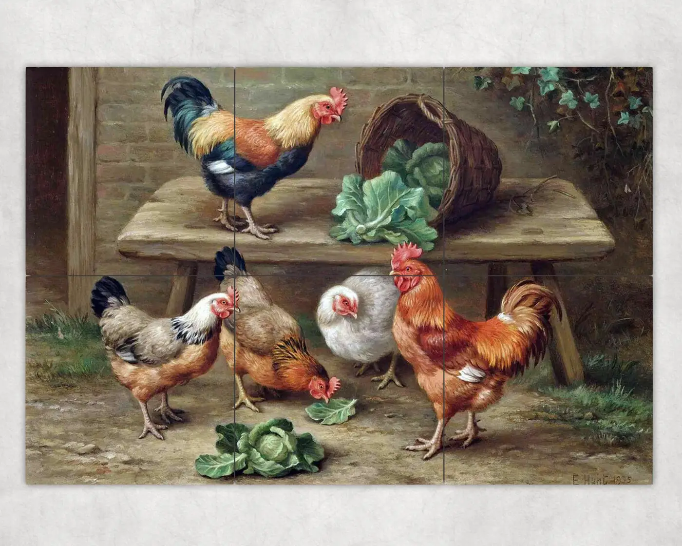 Cabbage Thieves Chickens Rooster Country Farm Animals