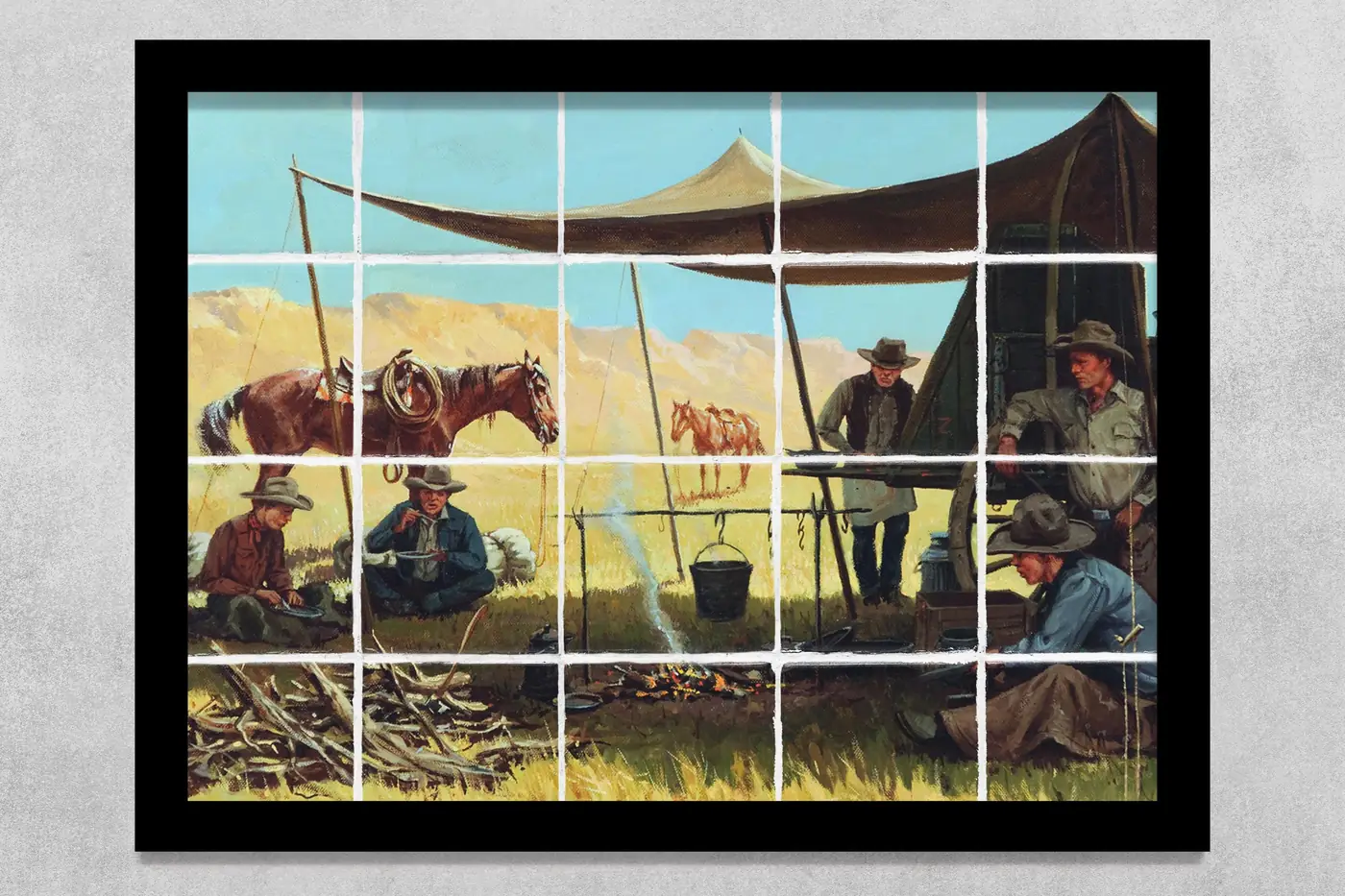 Branding Cattle on the El Cajon by Wieghorst