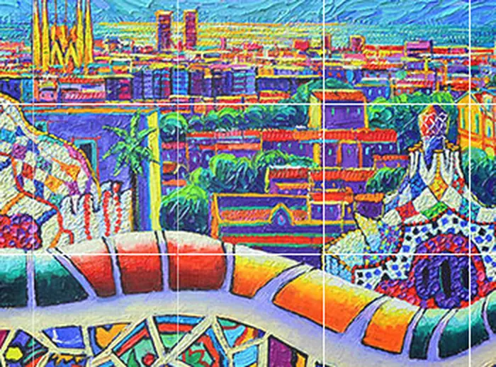 Barcelona Mosaic Nights detail